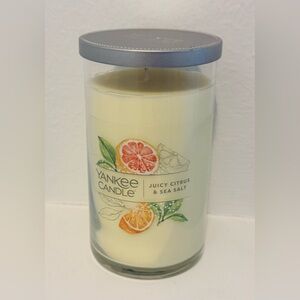 Yankee Candle . Juicy citrus and sea salt. 
Orange and grapefruit, wonderfully